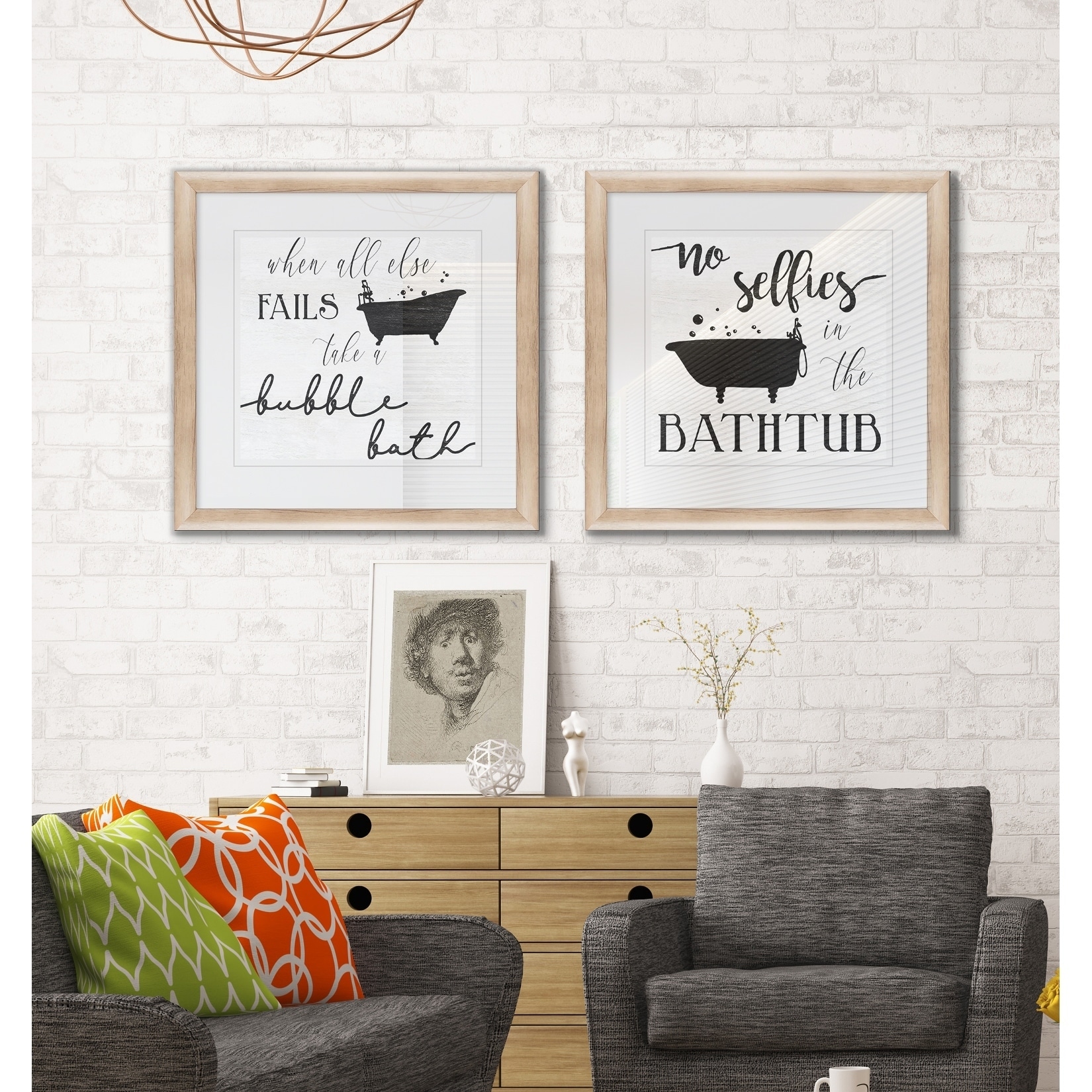 Wexford Home 'Take A Bubble Bath' Framed 2piece Art Set Small