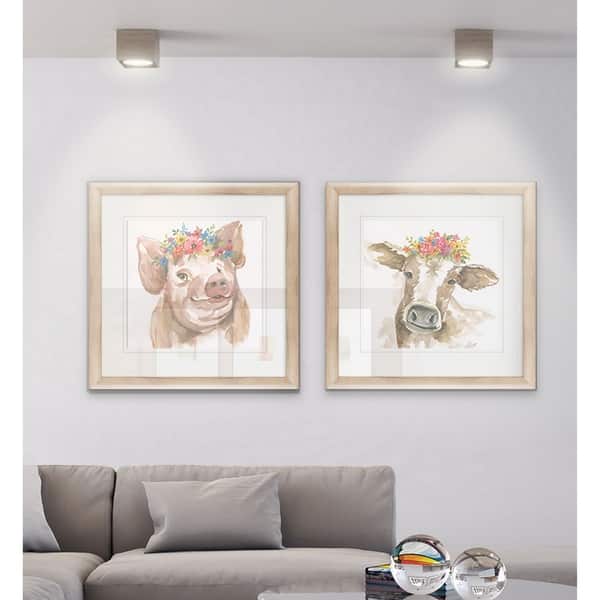 Shop Wexford Home Royal Pig Wall Art Set Of 2 Overstock 27599216