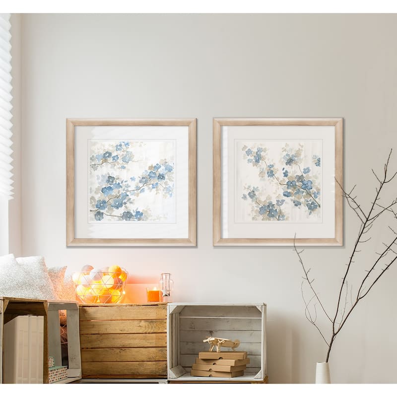 Dogwood in Blue I -Framed Set