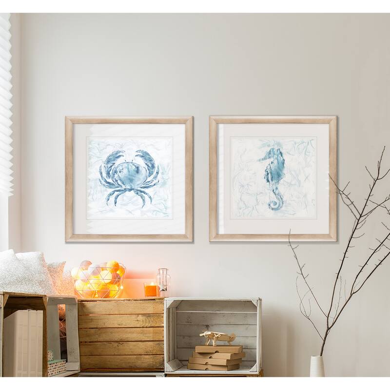 Wexford Home 'Blue Marble Coast Crab' Framed Print (Set of 2)