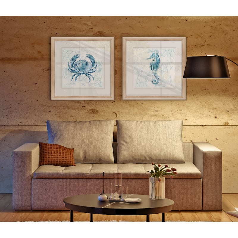 Wexford Home 'Blue Marble Coast Crab' Framed Print (Set of 2)