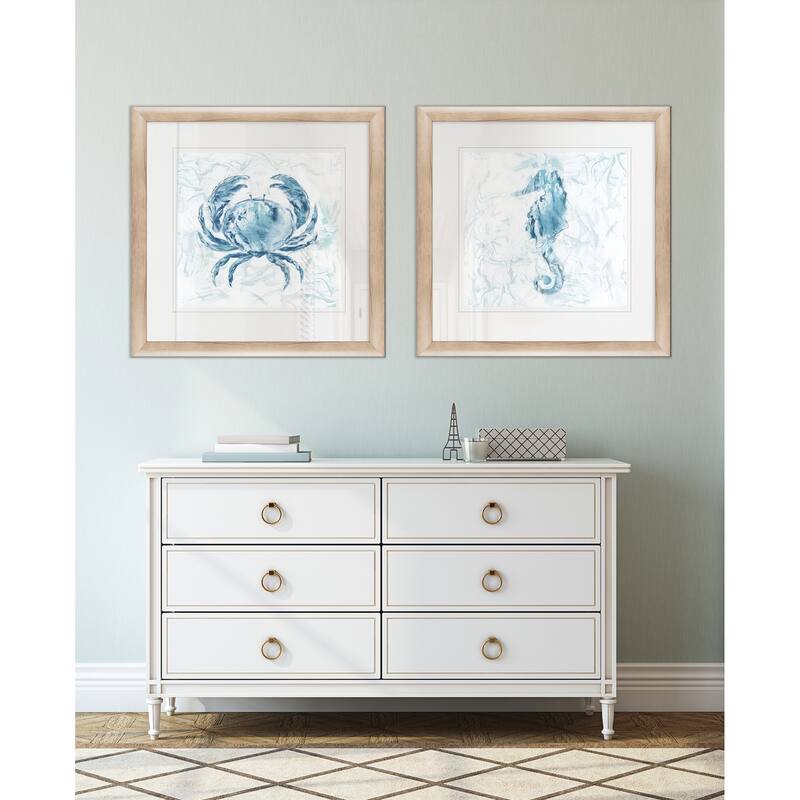 Wexford Home 'Blue Marble Coast Crab' Framed Print (Set of 2)