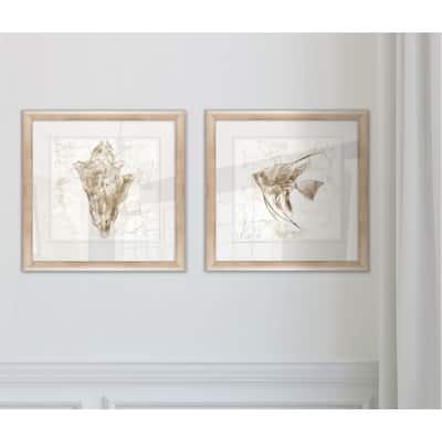 Wexford Home 'Soft Marble Coast Shell' Framed Prints (Set of 2)