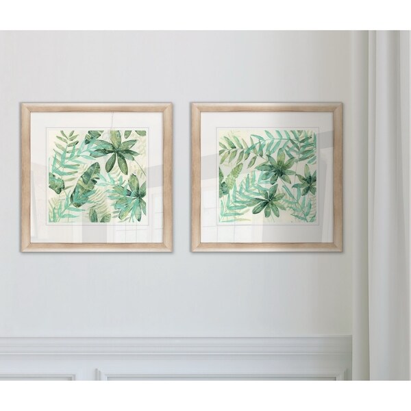 'Palm Montage I' - Framed Wall Art (Set of 2)