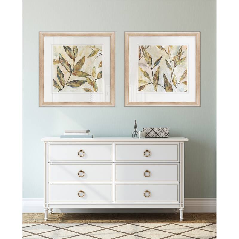 Gilded Leaves I -Framed Set