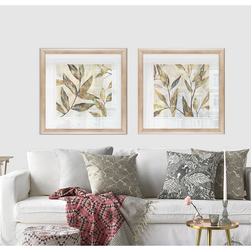 Gilded Leaves I -Framed Set
