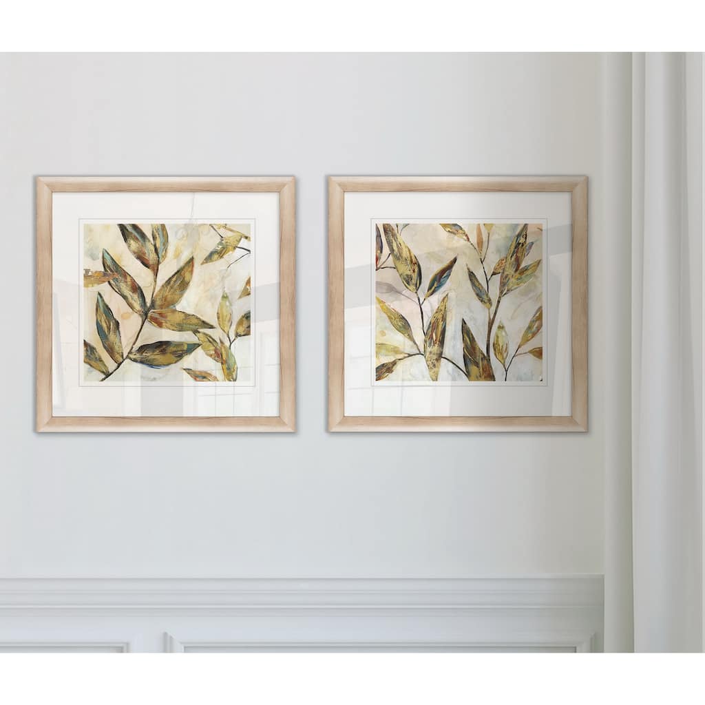Gilded Leaves I -Framed Set