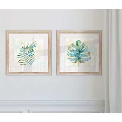 Wexford Home 'Tropical Leaf I' Framed Giclee Print Set