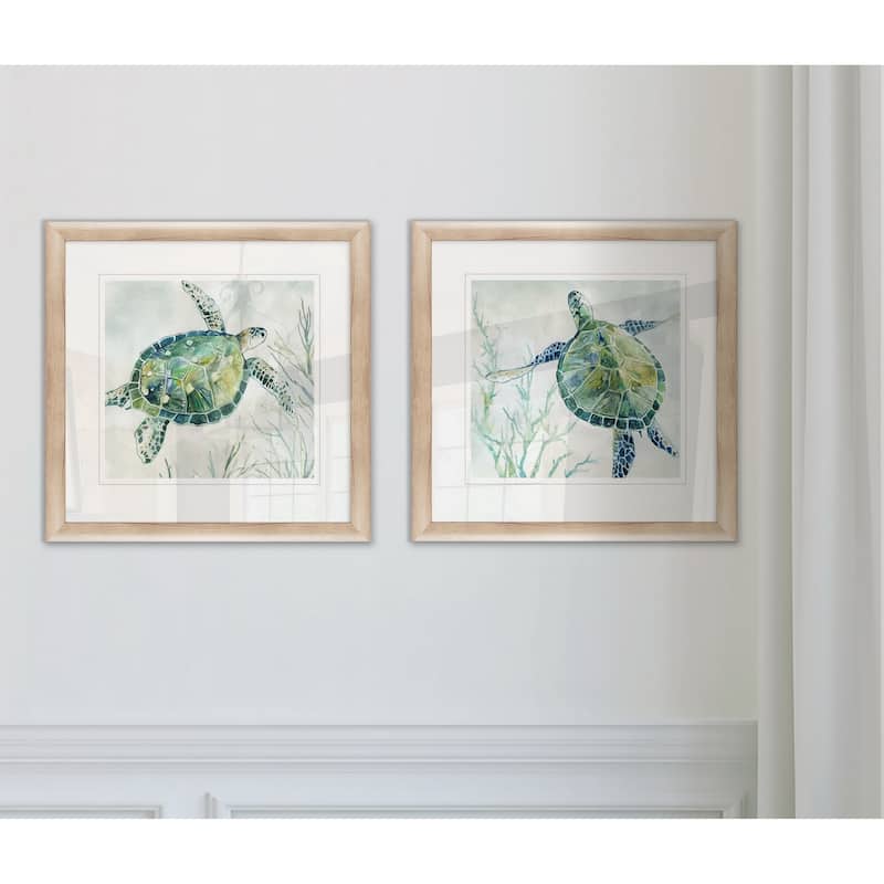 Seaglass Turtle -Framed Set