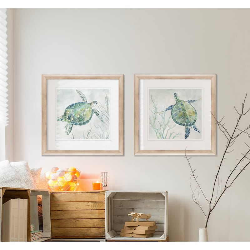 Seaglass Turtle -Framed Set