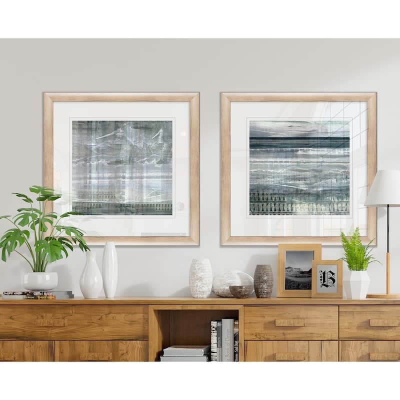 'Abstract Sea' Framed Wall Art (Set of 2)