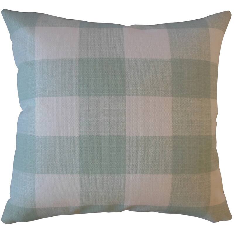 The Pillow Collection Oormi Plaid Decorative Throw Pillow - 12 x 18 - Blue