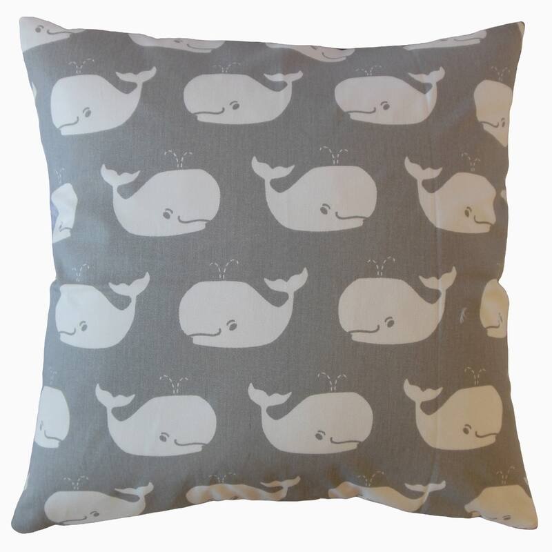 The Pillow Collection Laibah Graphic Decorative Throw Pillow - 24 x 24 - Grey