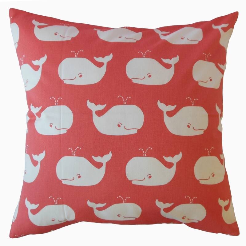 The Pillow Collection Laibah Graphic Decorative Throw Pillow - 22 x 22 - Red