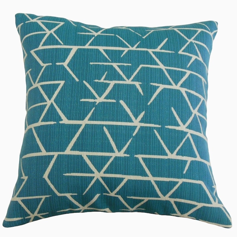 The Pillow Collection Umatilla Geometric Decorative Throw Pillow - 12 x 18 - Blue