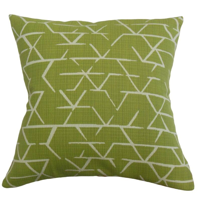 The Pillow Collection Umatilla Geometric Decorative Throw Pillow - 18 x 18 - Green