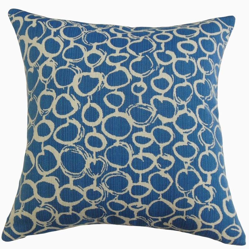 The Pillow Collection Velisa Geometric Decorative Throw Pillow - 12 x 18 - Blue