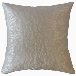 The Pillow Collection Natashaly Damask Linen Down Filled Throw Pillow