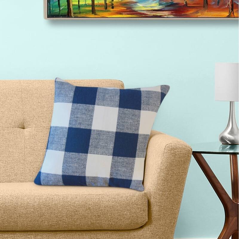 The Pillow Collection Jaspen Plaid Decorative Throw Pillow