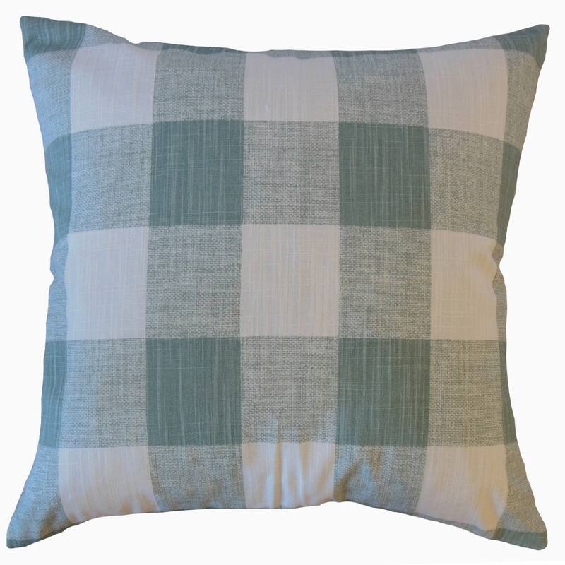 The Pillow Collection Jaspen Plaid Decorative Throw Pillow - 20 x 20 - Aqua
