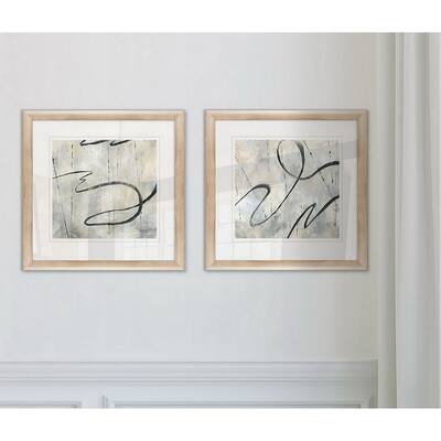 'Neutral Dance I' Framed Wall Art (Set of 2)