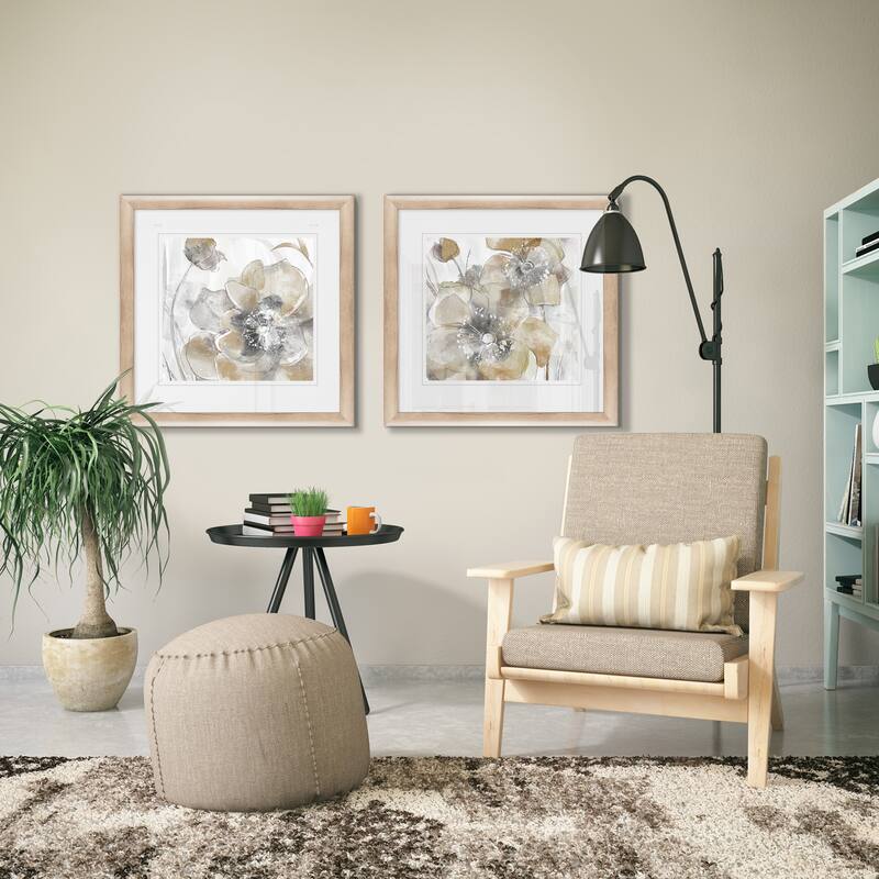 Taupe Spring Poppy I -Framed Set