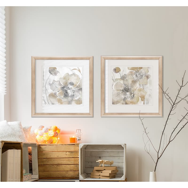 Taupe Spring Poppy I -Framed Set