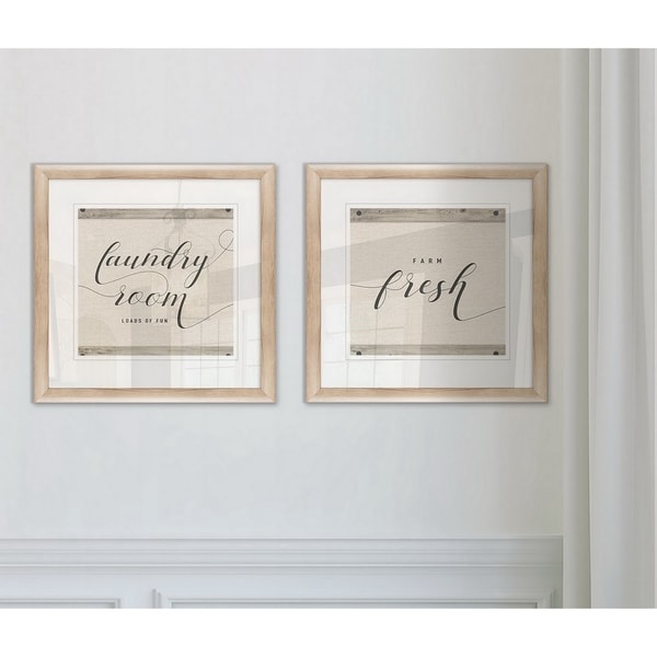 Shop 'Laundry Room' Framed Wall Art (Set of 2)  Overstock  27599488