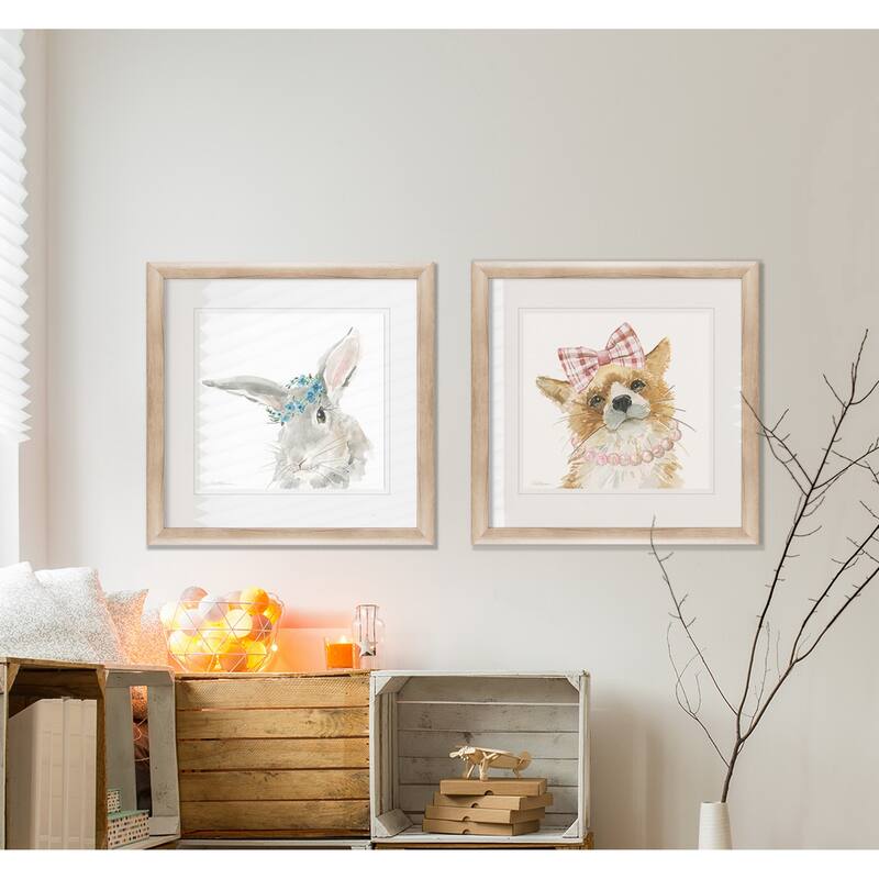 Wexford Home 'Glamour Girls Rabbit' Framed Set