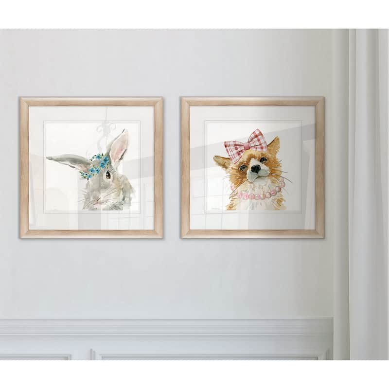 Wexford Home 'Glamour Girls Rabbit' Framed Set