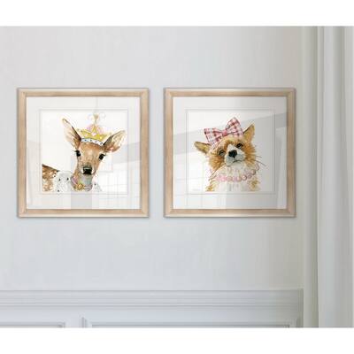 Wexford Home 'Glamour Girls Deer' Framed Prints (Set of 2)