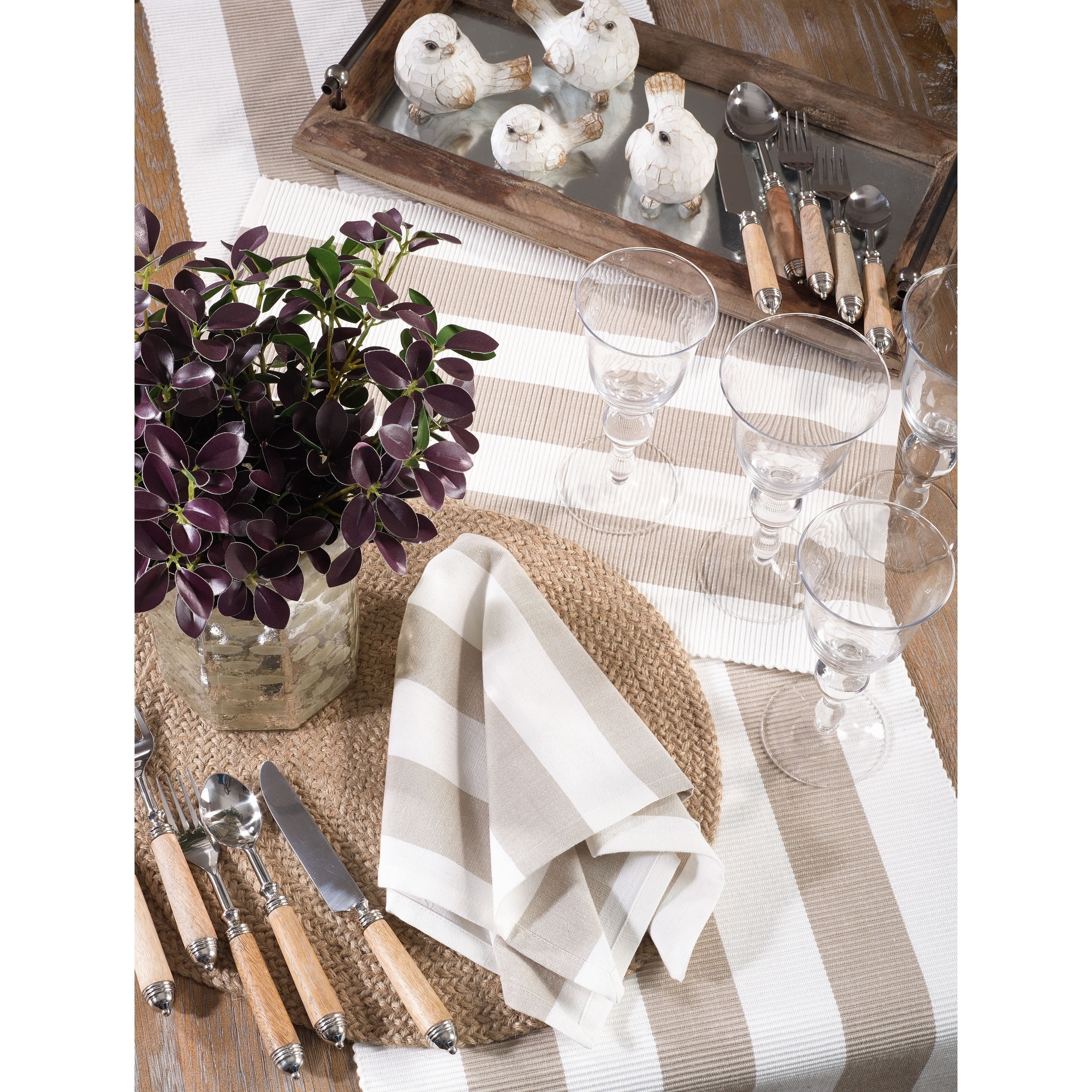 Wheaton Striped Linen/Cotton Napkins