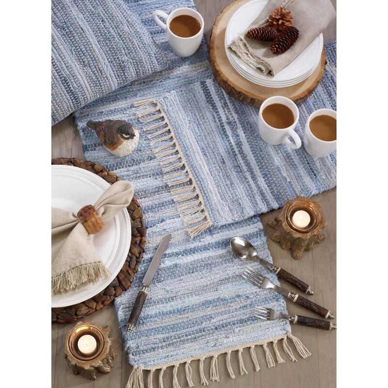 Cotton Table Mats With Chindi Design (Set of 4)