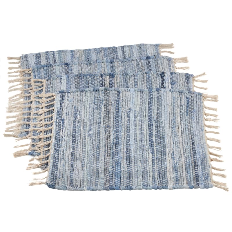 Cotton Table Mats With Chindi Design (Set of 4)
