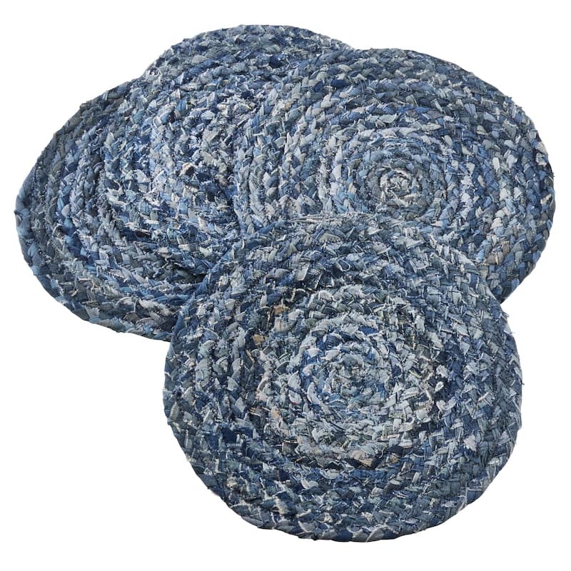 Chindi Placemats With Denim Design (Set of 4)