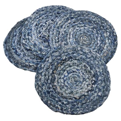 Chindi Placemats With Denim Design (Set of 4)