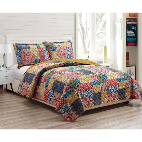 RT Designers Collection Harvest Printed 3-Piece King Size Reversible ...