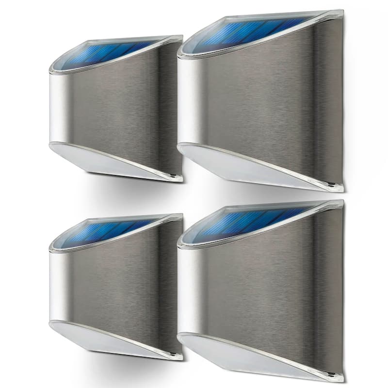 Home Zone Security Solar Wall and Fence Lights 4-Pack (ELJ9533V)