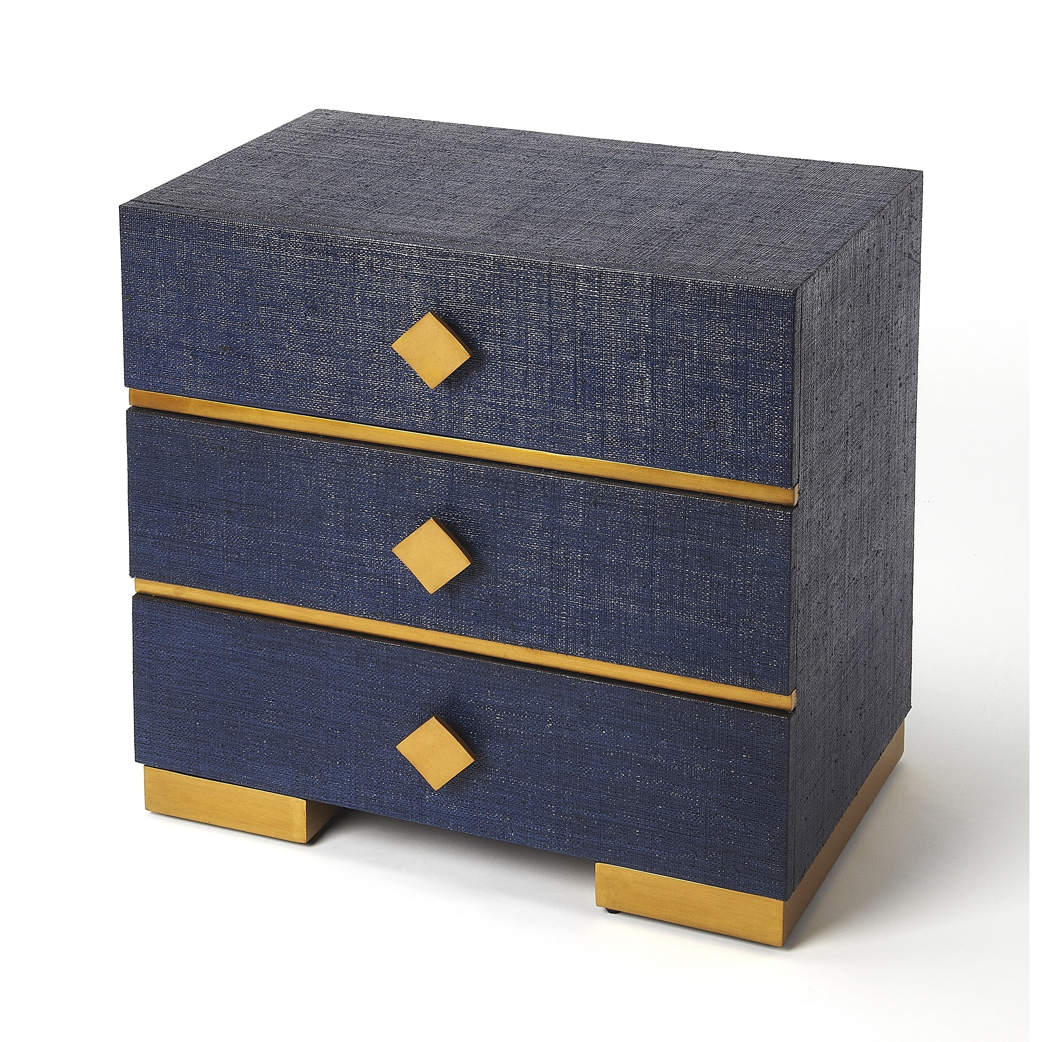 Shop Butler Elsa Blue Raffia Console Chest On Sale Free