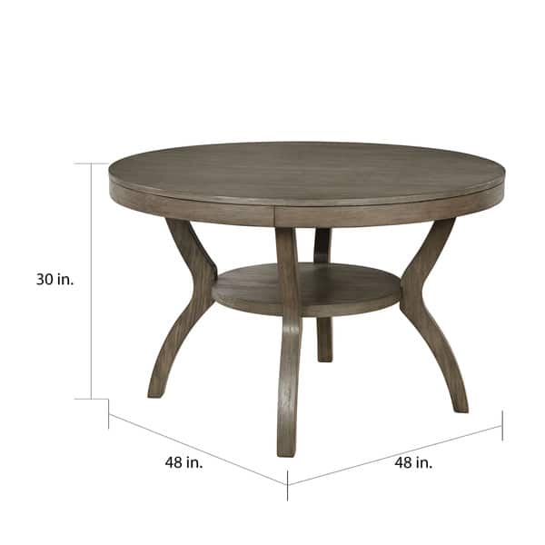 Furniture of America Yuma Rustic 48-inch Grey Round Dining Table