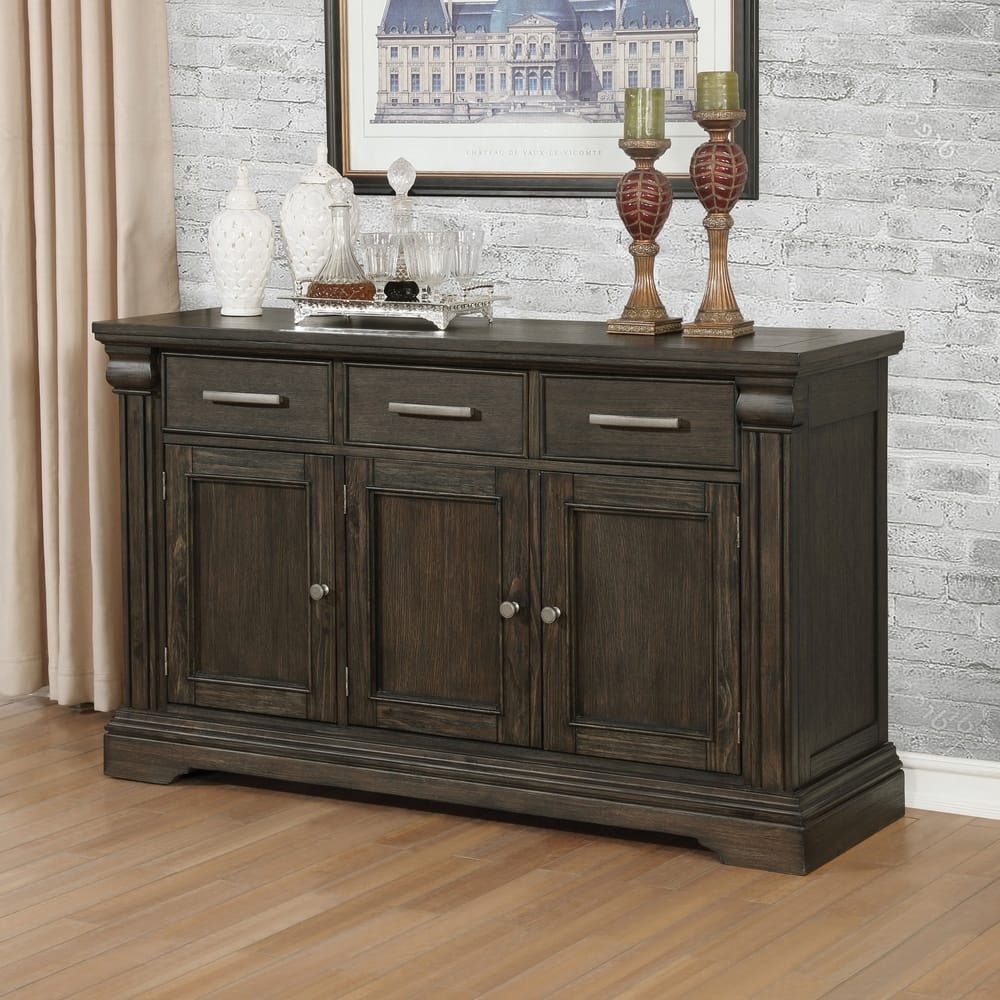 The Gray Barn Ruddy Road Espresso Farmhouse 60-inch Sideboard Buffet