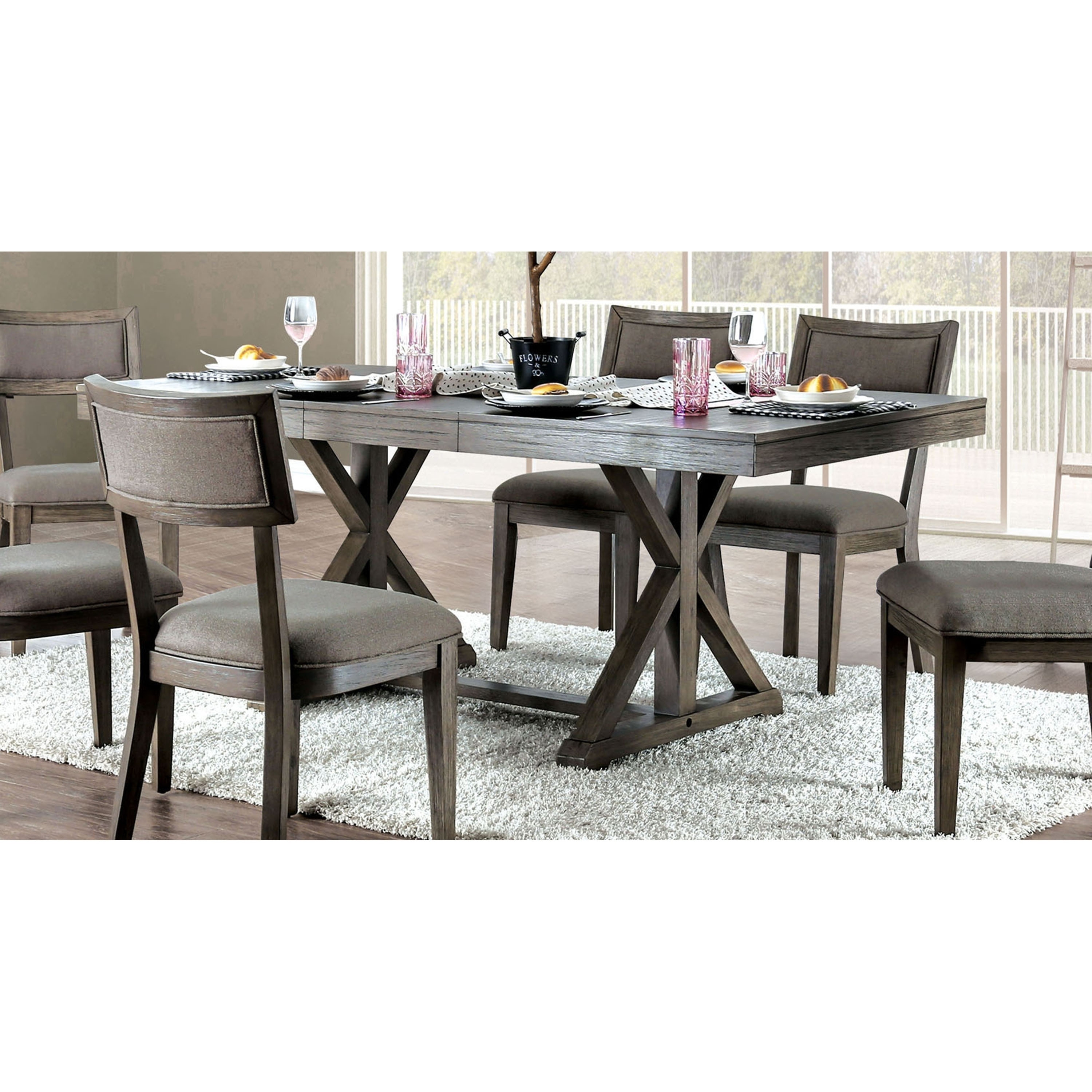 Carbon Loft Valjean Grey Wood Dining Table Carbon Loft Valjean Grey Wood Dining Table