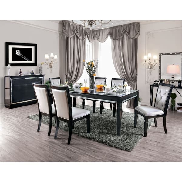 Silver Orchid Amann Contemporary 84 Inch Black Dining Table Overstock 27600014