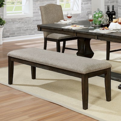 The Gray Barn Ruddy Road Farmhouse 63-inch Rectangle Espresso Dining Bench