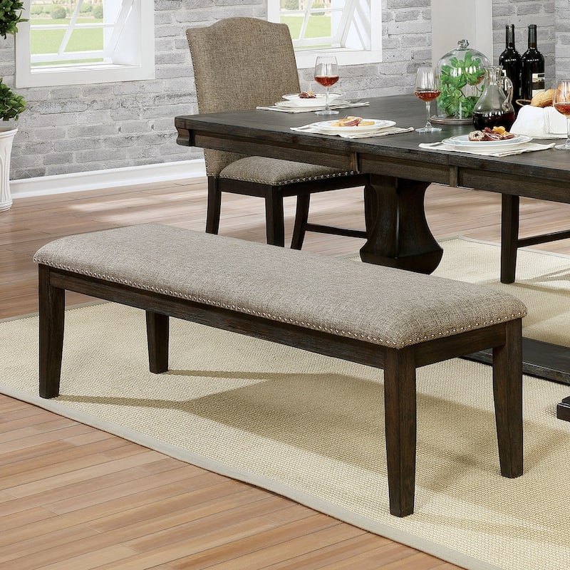 The Gray Barn Ruddy Road Farmhouse 63-inch Rectangle Espresso Dining Bench - Espresso