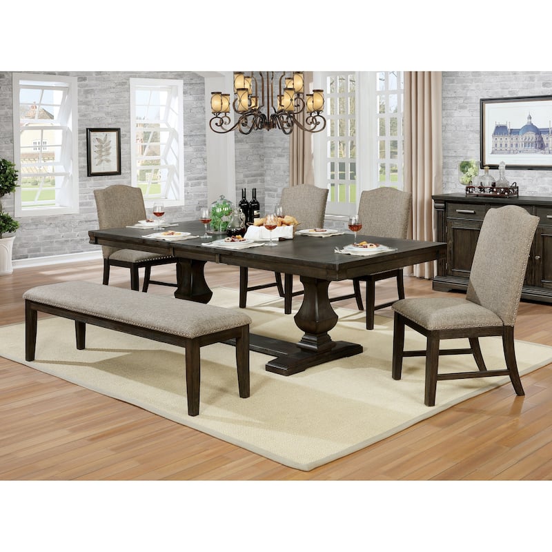 The Gray Barn Ruddy Road Farmhouse 63-inch Rectangle Espresso Dining Bench
