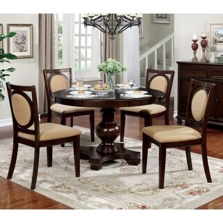 Copper Grove Ozurgeti 48-inch Round Brown Cherry Dining Table - Brown Cherry