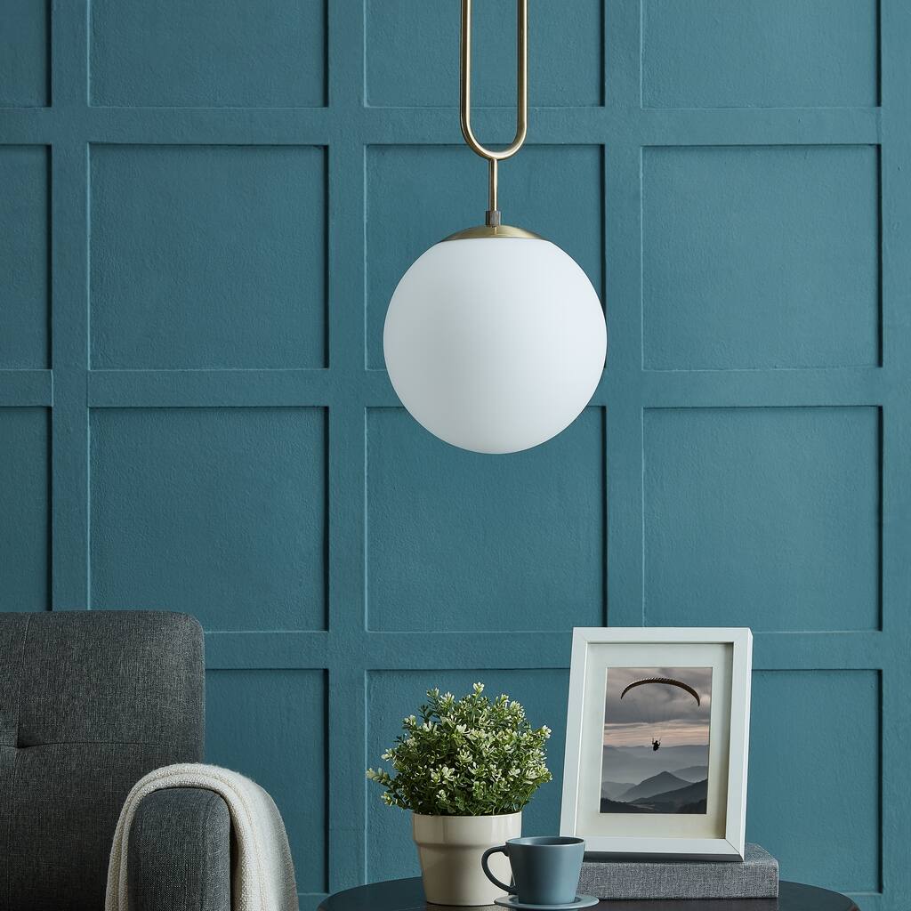 Carson Carrington Tova Modern Vintage Metal and Glass Pendant Lamp