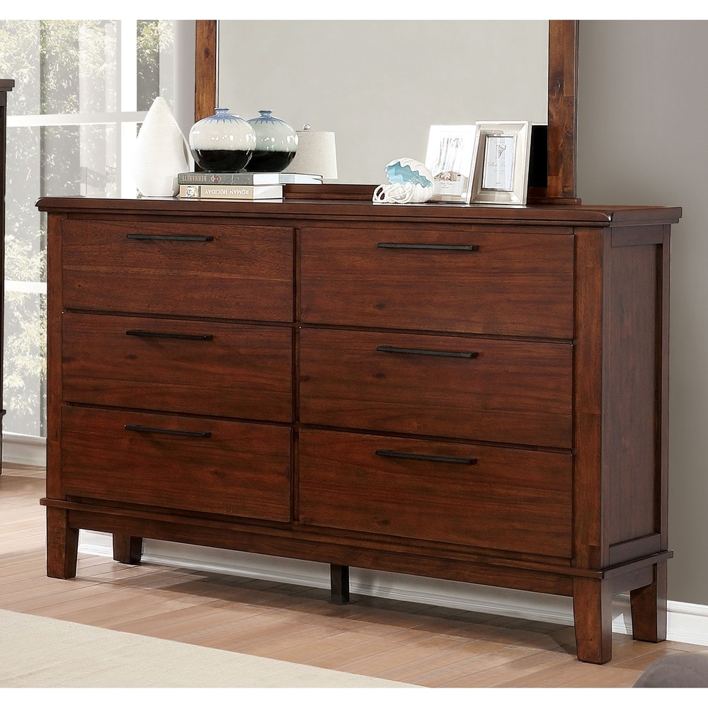 Copper Grove Senaki Brown Cherry 6 Drawer Dresser Copper Grove Senaki Brown Cherry 6