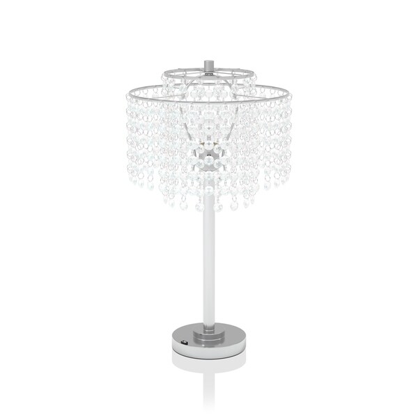 silver chrome table lamp